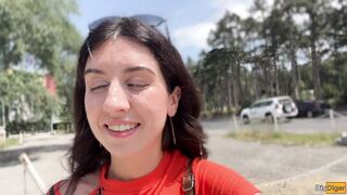 Crazy Girl Sucking Dick in the Bushes - Huge Facial Public Cumwalk