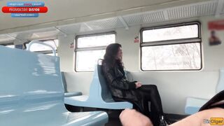 Public Dick Flashing on Train - Stranger Girl was Shocked when Saw my Hard Cock