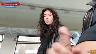 Public Dick Flashing on Train - Stranger Girl was Shocked when Saw my Hard Cock