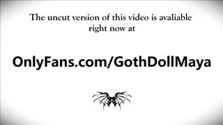 Lazy BF Watches Anime While Goth Babe Gags on His Meat (Intense Cowgirl & Massive Cum Facial)