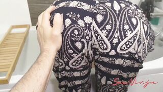 Silly Step-Mom Constantly gets Stuck around the House