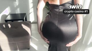 "I'll Help You Get ready" - Very Sexy Stepmom In Tight Black dress On Heels Gets Fucked Stepson