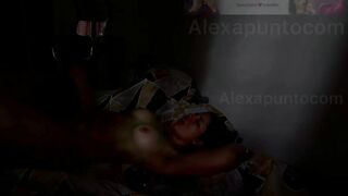 Romantic encounter in a dark room