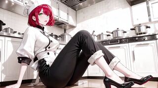 Sensual Kitchen Scene in AI Animation