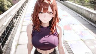 Oiled Beauty in Sunlight: Floor Riding to Climax