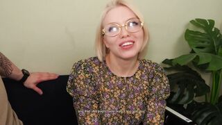Blonde secretary's secret encounter during husband's call