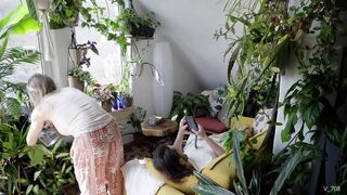 Lazy Daytime Couch Sex, Cowgirl Creampie