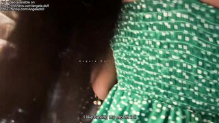 Woman receives creampie in cinema restroom before returning to film