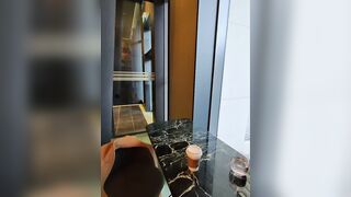 Public Remote Play Leads to Hotel Window Threesome