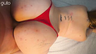 Woman in Lingerie Receives Anal Creampie