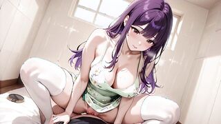 Ahegao in Floral Lingerie