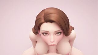 Redhead Rides to Climax in Animated Scene