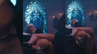 Nun Cosplay Scene Explores Power and Desire