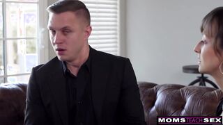 Stepmom offers intimacy after foreplay