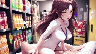 POV Titfuck and Creampie in Convenience Store