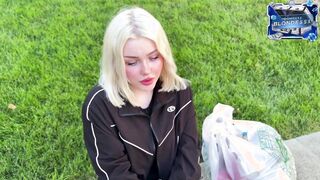 "Help me cum&excl;" cheeky blonde wants to fuck and creampie&excl;