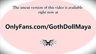 Goth Redhead Rides on Floor