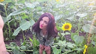 Stepdad and Daughter Caught in Sunflower Field