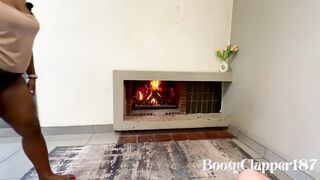 Intimate Evening by the Fireplace