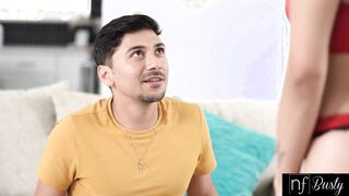 Busty Brunette Demands Immediate Satisfaction