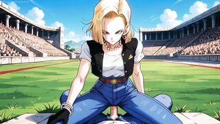 Android 18 sex in ripped jeans