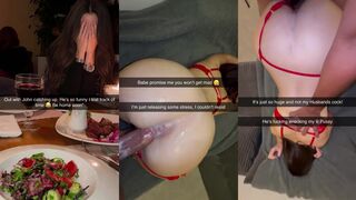Cheating Wife Lies About Dinner with Coworker John - Gets Pussy Wrecked by Big Dick & Snapchats Husband