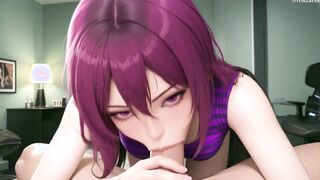 AI Generated - POV Pink Hair Titfuck Sloppy Wet Creampie ???