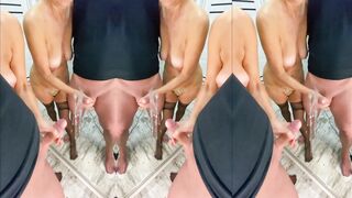 Femboy fuck my pussy and creampie .
