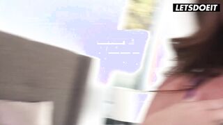 Two Asian Babes Take Turns Riding His Dick While the Third Records