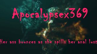 Her Ass Bounces as she Spills her Anal Lust