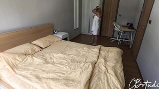 Stepdad always comes into my room after I take a shower