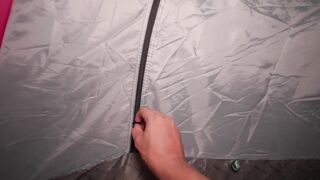 I share the tent with my stepsister and end up fucking her until I give her a creampie - Sofi Becker