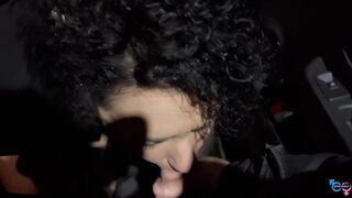 I get fucked by a voyeur in a public car park and he cums in my mouth before leaving