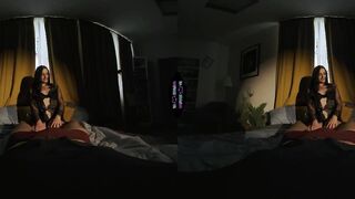 Natural Petite Brunette Teen with a Big Butt Enjoys a Private Session with a Giant Cock in VR