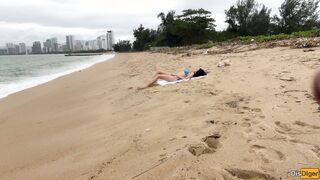 Babe Can I Cum On Your Tits? - Public Cock Flashing On The Beach