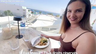 French sex-addicted slut impales herself on a huge cock and makes it squirt in her mouth!