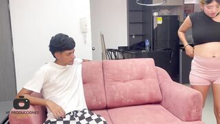 I help my pregnant neighbor in exchange for a delicious fuck and come inside her pussy.