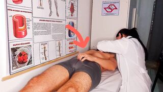 Oops... my penis got an erection in front of the nurse.
