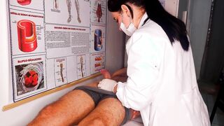 Oops... my penis got an erection in front of the nurse.