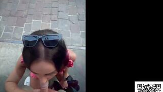 Date night went too well - blowjob on street! Tonny and Mia