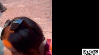 Date night went too well - blowjob on street! Tonny and Mia