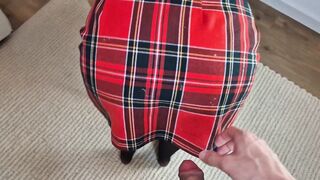 Domination Over the Student Girl in School Uniform. Spanking and Humiliation