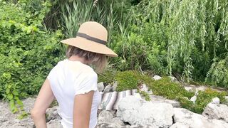 Husband and Friend Share and Double Creampie Wife on Public Beach / Amateur H...
