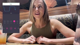 Cumming Hard in Public Restaurant with Lush Remote Controlled Vibrator