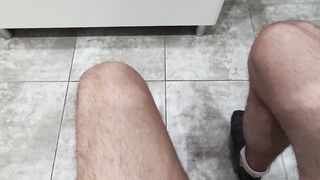 Quick morning sex with stepsister in the toilet