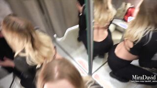 Babe Gets Public Risky Blowjob in Fitting Room
