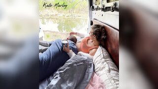 Fingering Kate Marley in Nature - Real Outdoor Orgasm at the Campsite