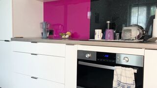 She had an orgasm in the kitchen for her birthday