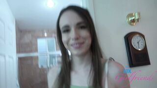 Horny amateur babe Brooke Johnson POV blowjob and pussy fucking creampie
