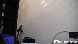Footjob from my girlfriend turns into hard sex